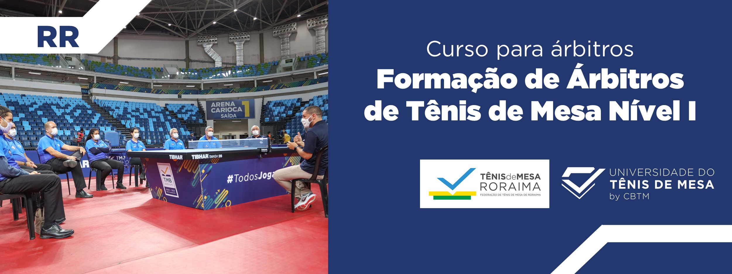 Banner - Formação de Árbitros de Tênis de Mesa  Nível I – Estadual - Federação de Mesatenistas de Roraima