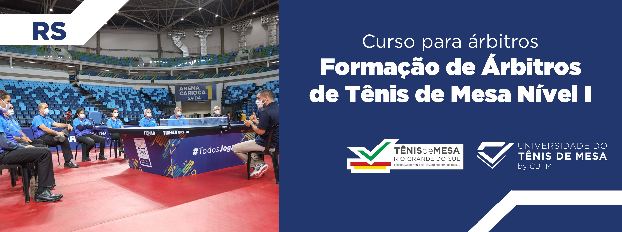 Banner - Formação de Árbitros de Tênis de Mesa Nível I – Estadual - Federação Esportiva e Paradesportiva de Tênis de Mesa do Estado do Rio Grande do Sul